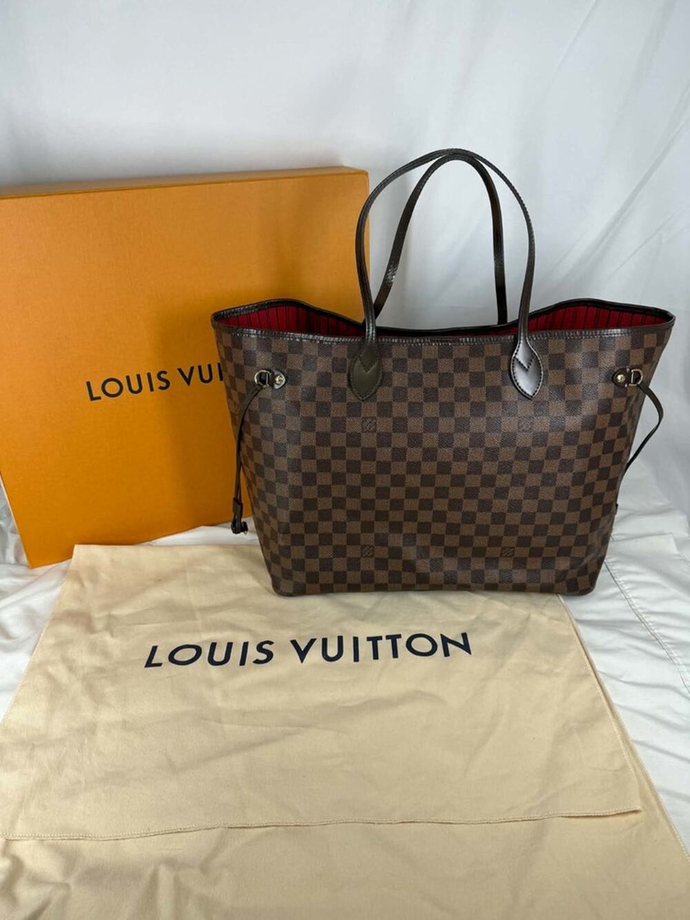 Louis Vuitton Neverfull GM Damier Ebene Canvas Tote Bag SPB-TS 372662
